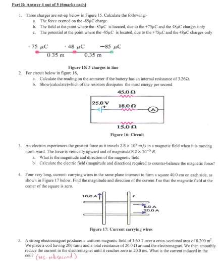 Solved 1. Three Charges Are Set-up Below In Figure 15. | Chegg.com