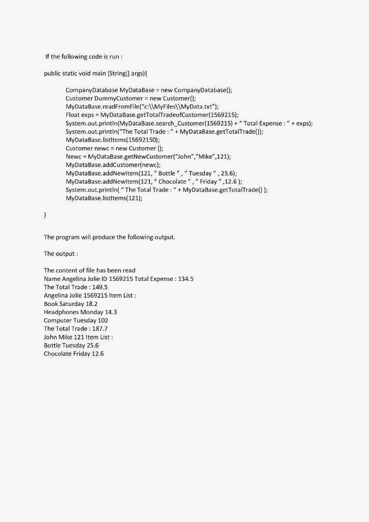 Solved Write a database program keeps a customer information | Chegg.com