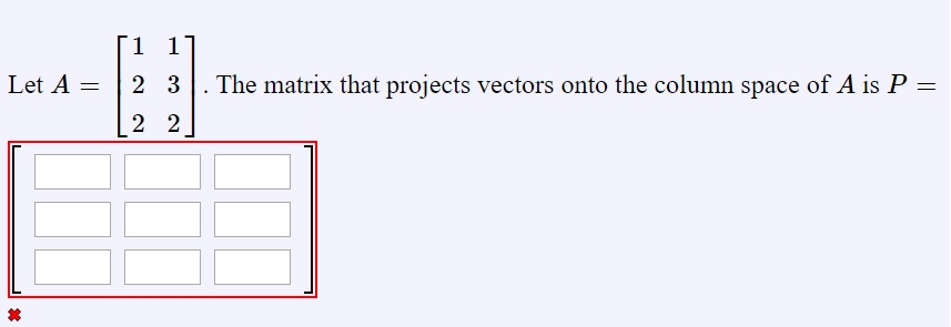 Solved [1 17 Let A = 2 3. The matrix that projects vectors | Chegg.com