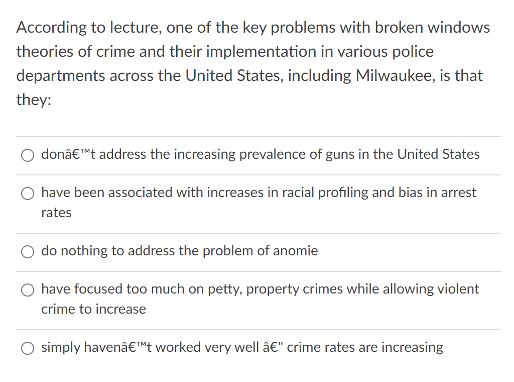 Solved According to lecture, one of the key problems with | Chegg.com