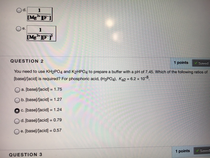 Solved You need to use KH_2PO_4 and K_2HPO_4 to prepare a | Chegg.com