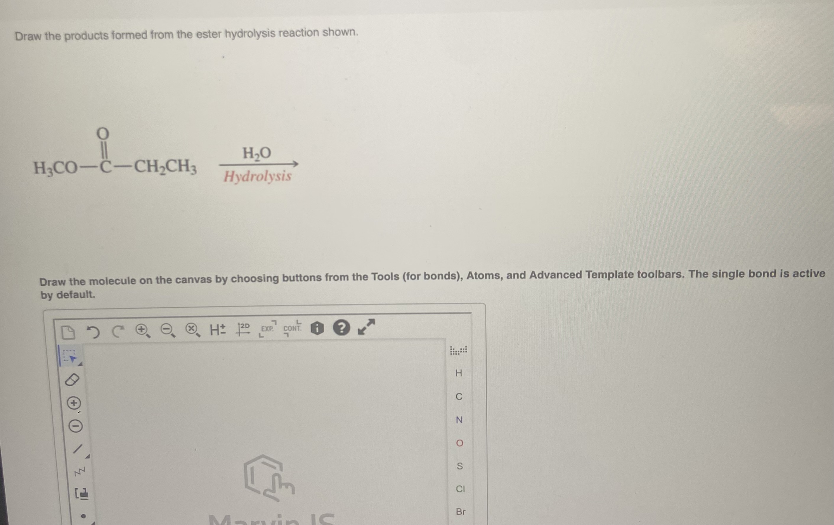 Solved Draw the products formed from the ester hydrolysis