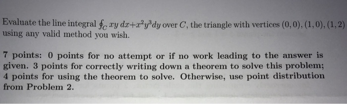 Solved Evaluate The Line Integral Contourintegral_C Xy Dx + | Chegg.com