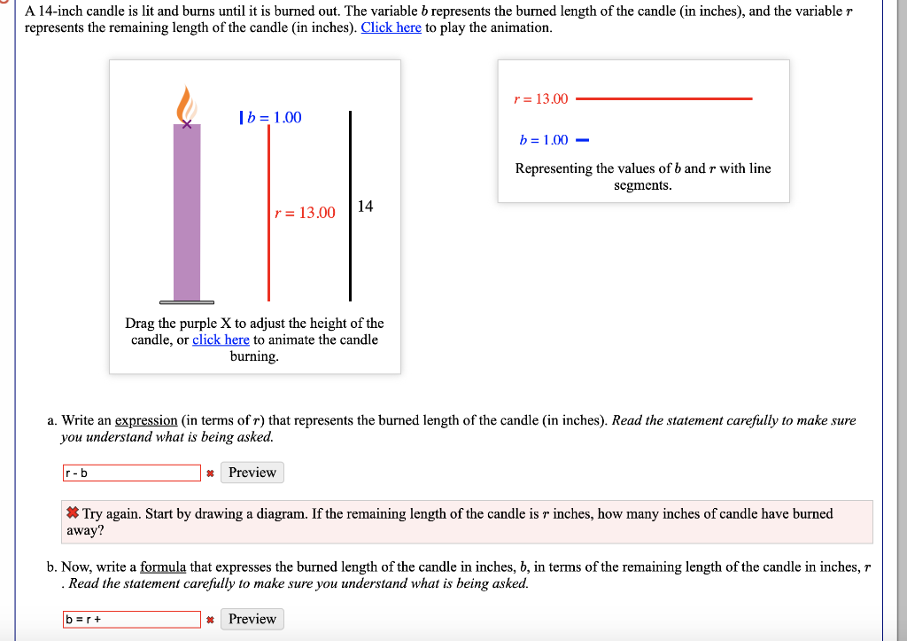 Solved A 14-inch Candle Is Lit And Burns Until It Is Burned | Chegg.com