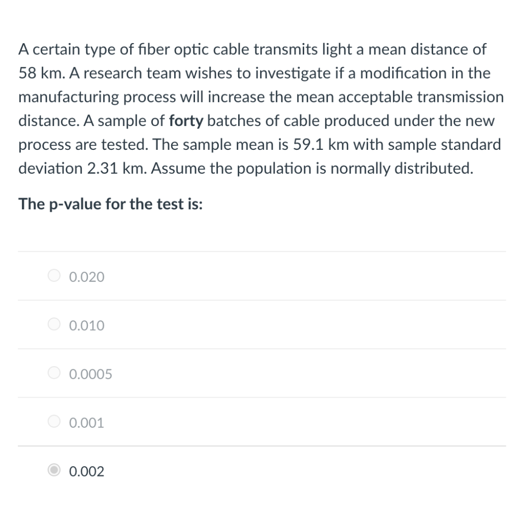 Solved A certain type of fiber optic cable transmits light a