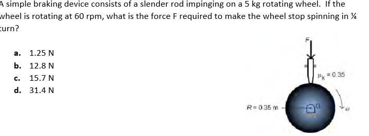Solved A simple braking device consists of a slender rod | Chegg.com