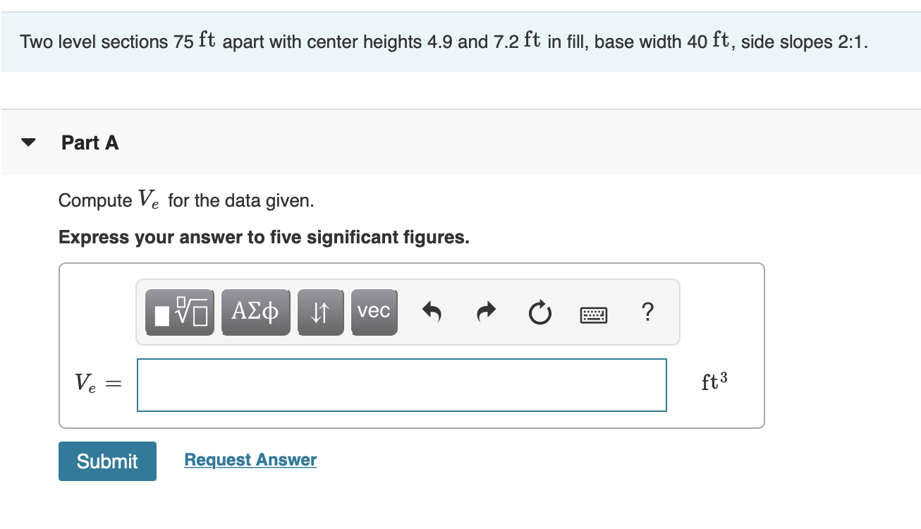 Solved Two level sections 75 ft apart with center heights | Chegg.com