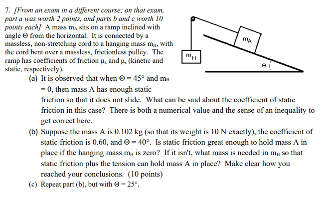 Solved 6. Three masses, 1 kg. 5 kg, and 3 kg as shown in the | Chegg.com