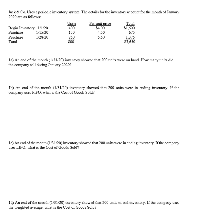Solved I only need 2a-2d. The other problems provided are | Chegg.com