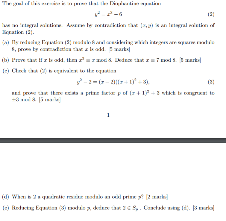 Solved The Goal Of This Exercise Is To Prove That The Dio Chegg Com