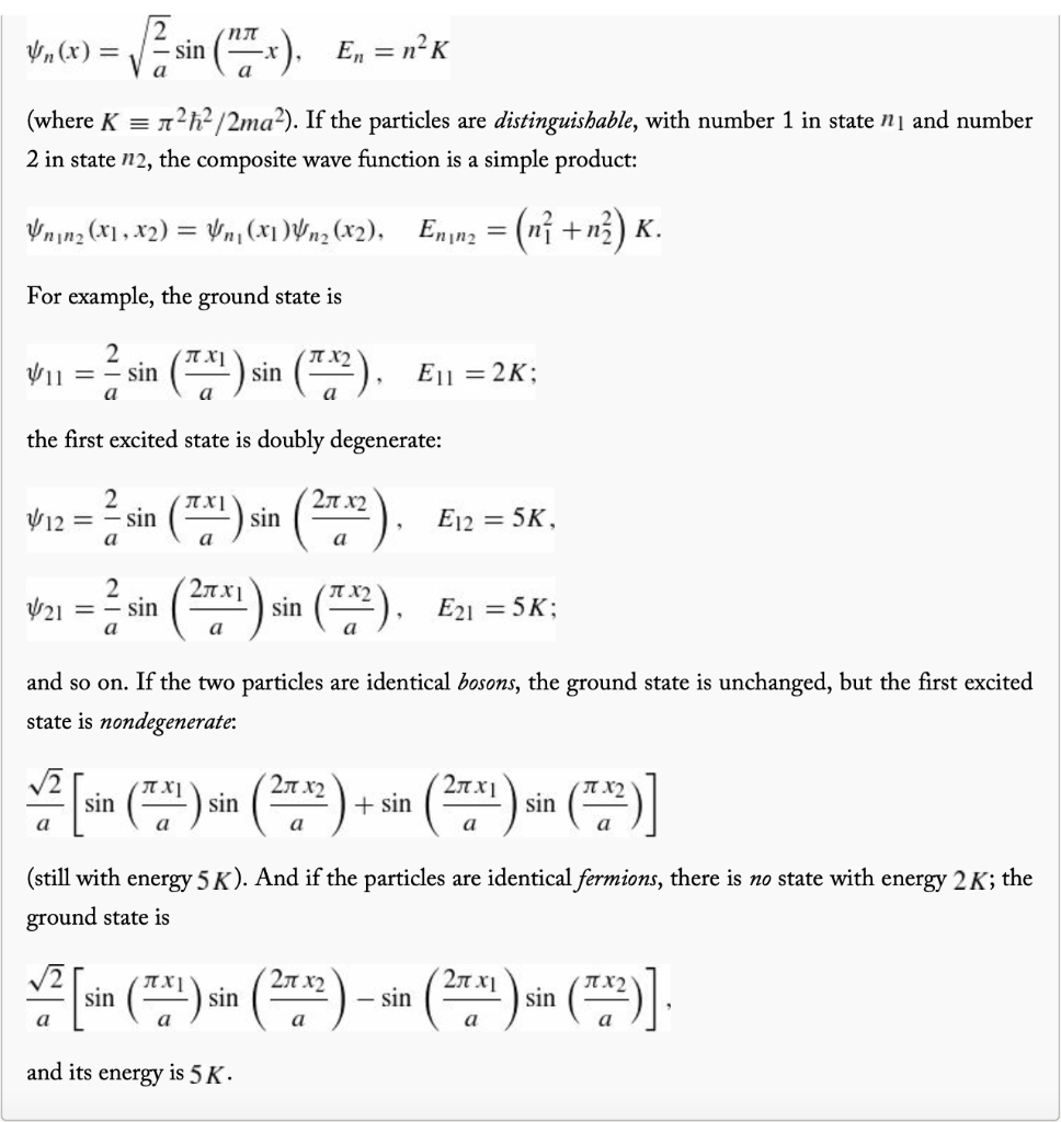 Consider Two Noninteracting Particles Of Mass M In An