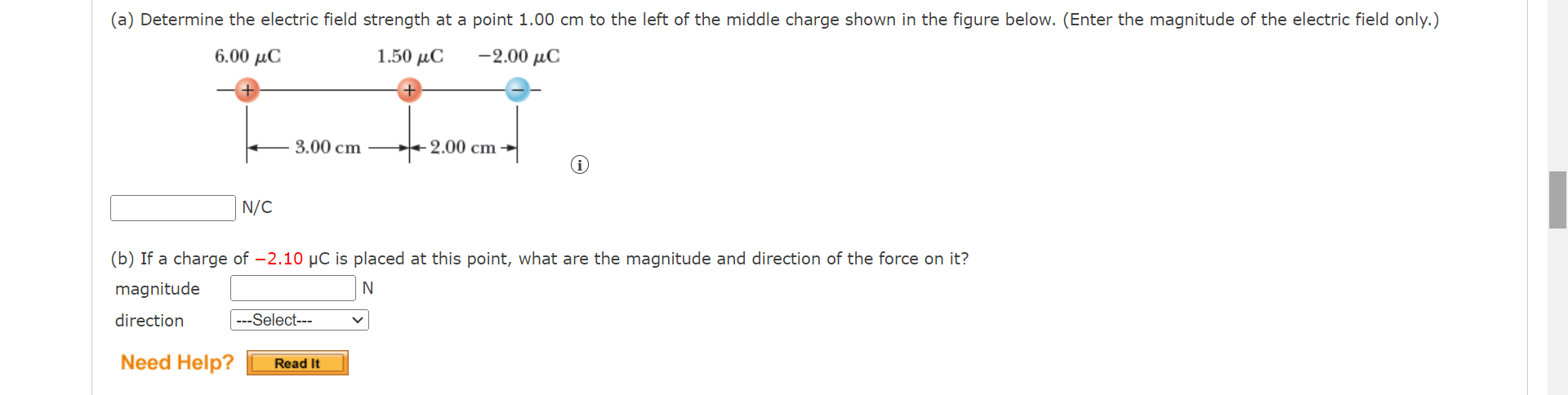 Solved (a) Determine The Electric Field Strength At A Point 