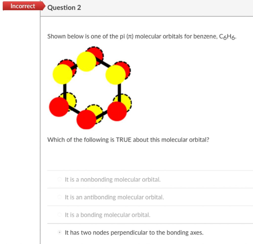 Solved Shown below is one of the pi (π) molecular orbitals | Chegg.com