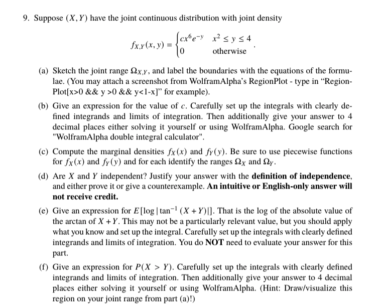 Solved 9. Suppose (X,Y) have the joint continuous | Chegg.com