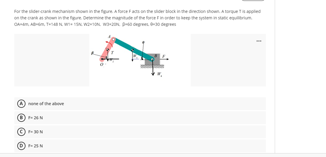 Solved For The Slider-crank Mechanism Shown In The Figure. A | Chegg.com