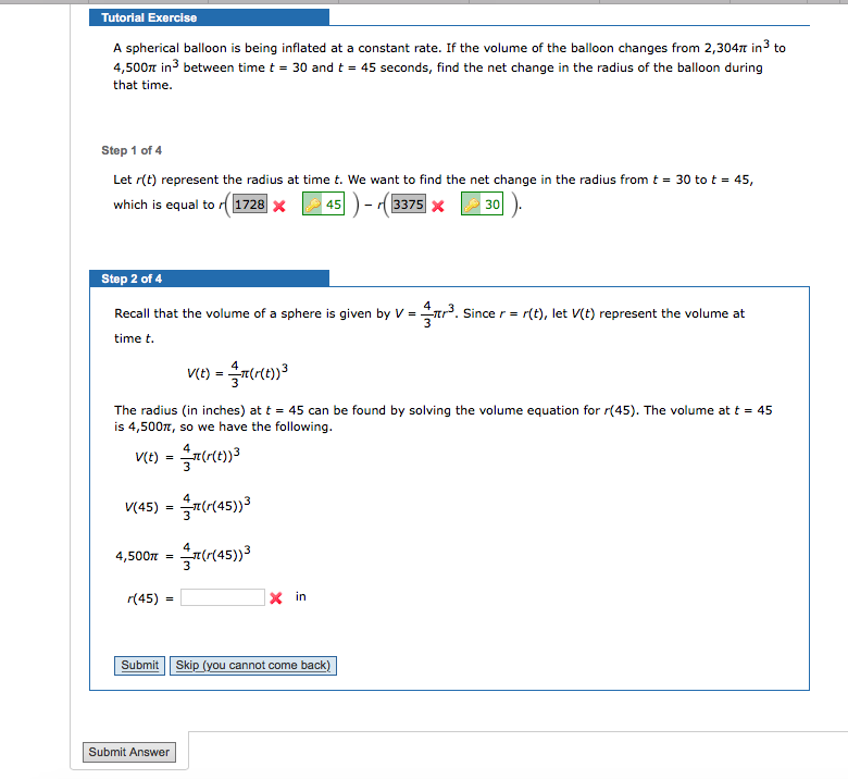 Solved Tutorial Exercise A Spherical Balloon Is Being | Chegg.com