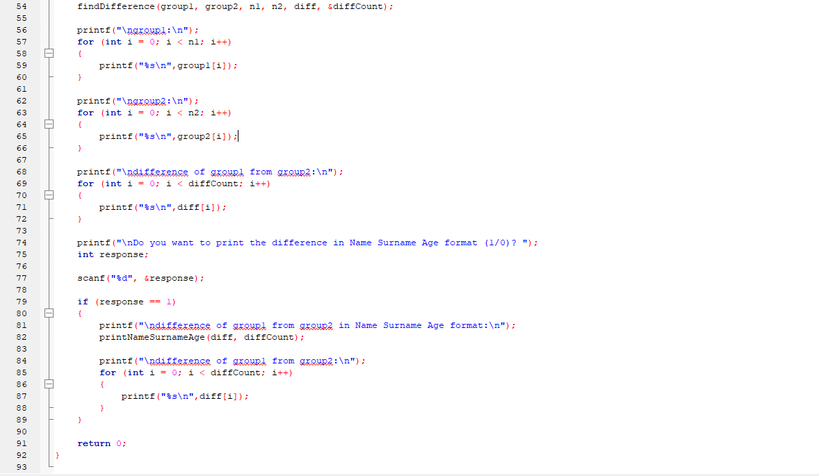 Solved you are asked to complete difference.c program file | Chegg.com