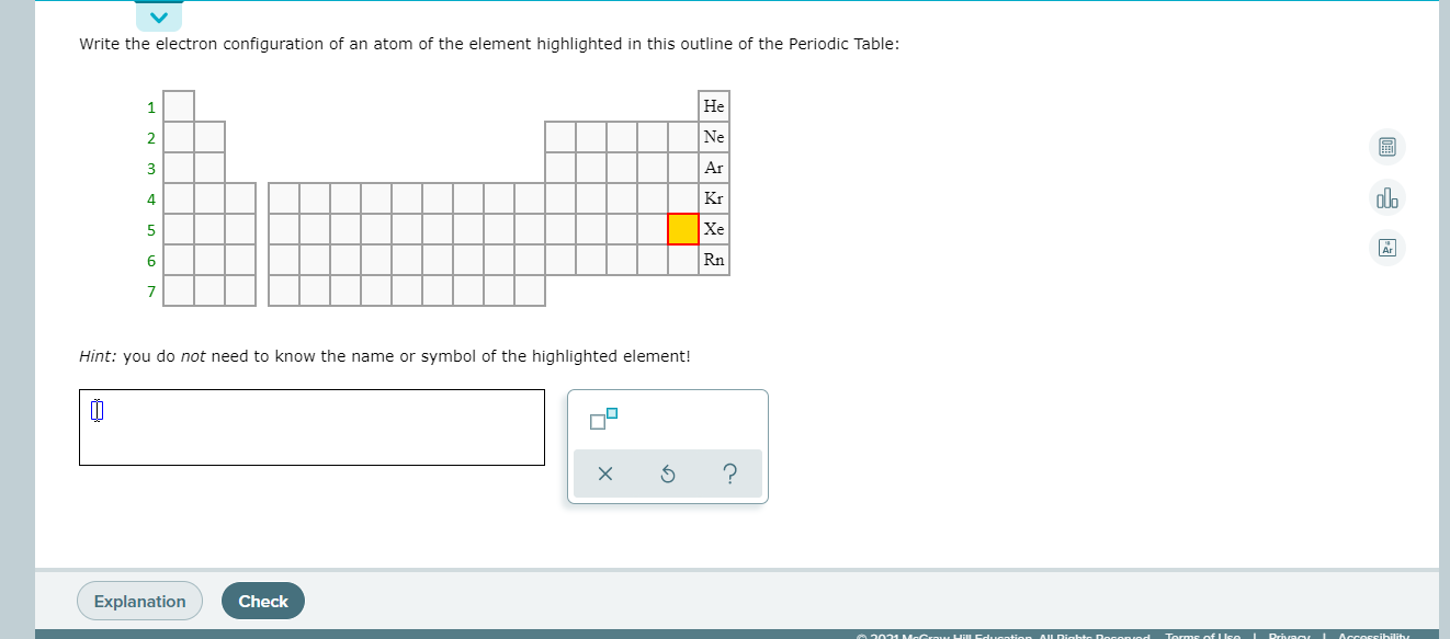 Solved Write the electron configuration of an atom of the | Chegg.com