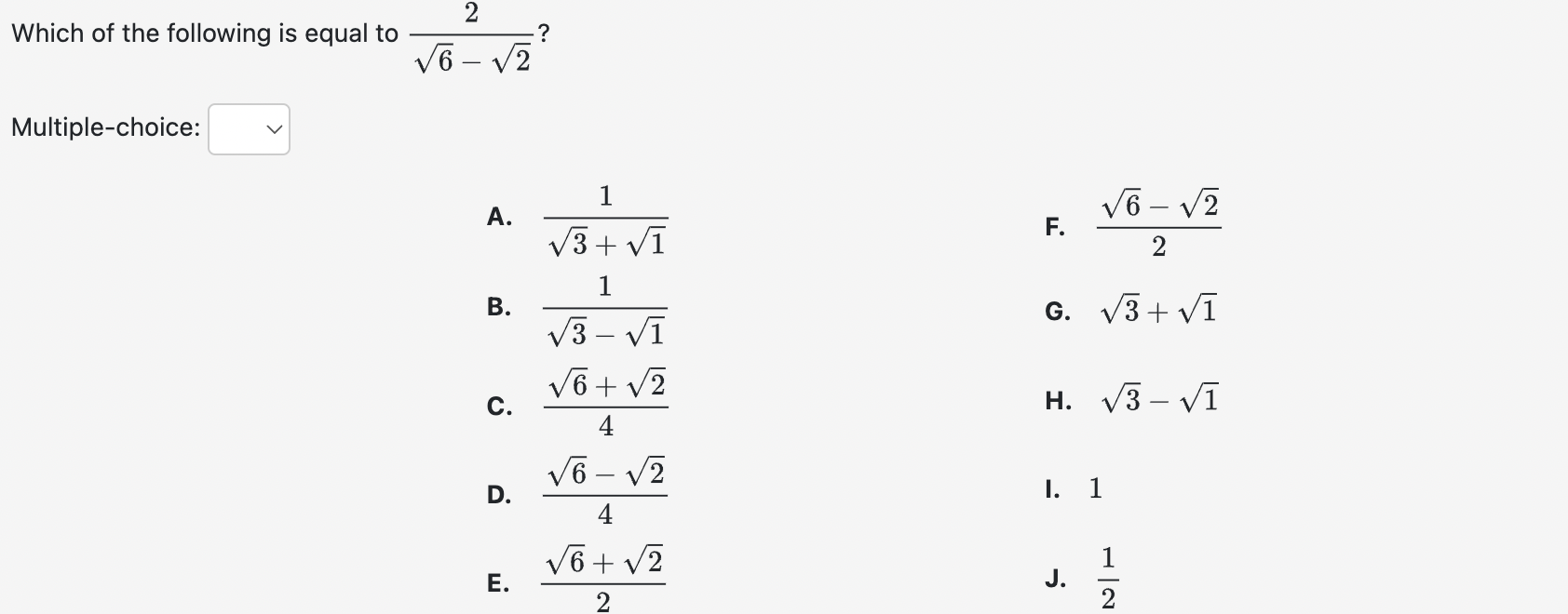 which of the following is equal to 10.6 2