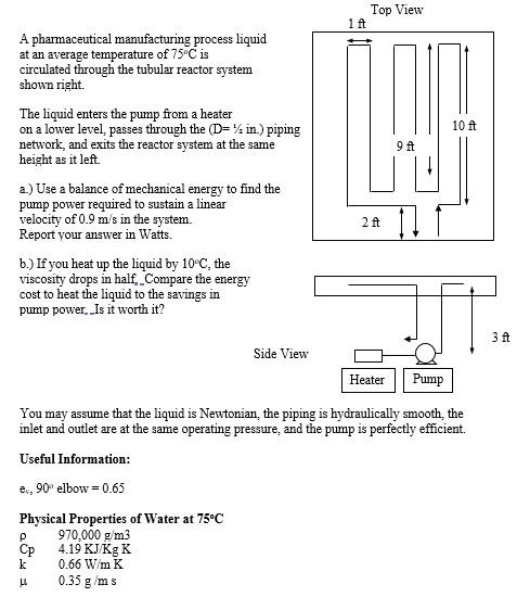 Solved A pharmaceutical manufacturing process liquid at an | Chegg.com