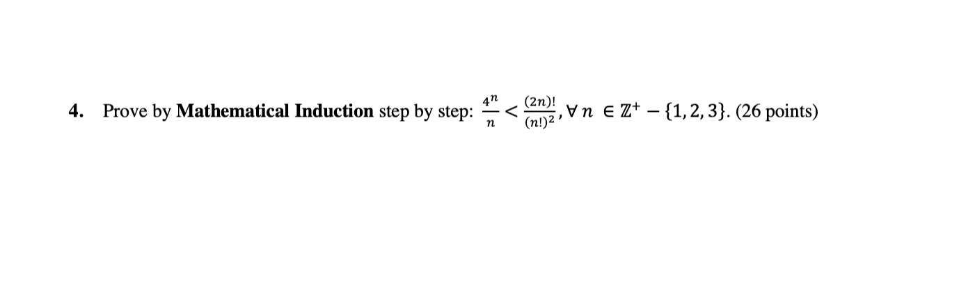 Solved 4. Prove By Mathematical Induction Step By Step: \\( | Chegg.com