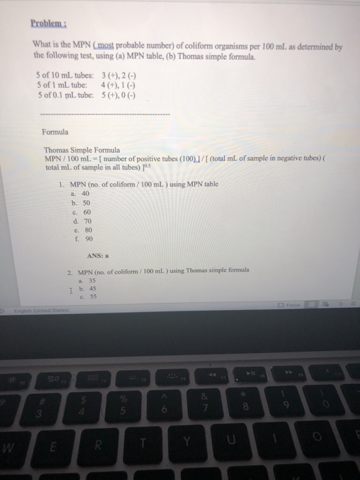 Solved Problem: What Is The MPN (most Probable Number) Of | Chegg.com