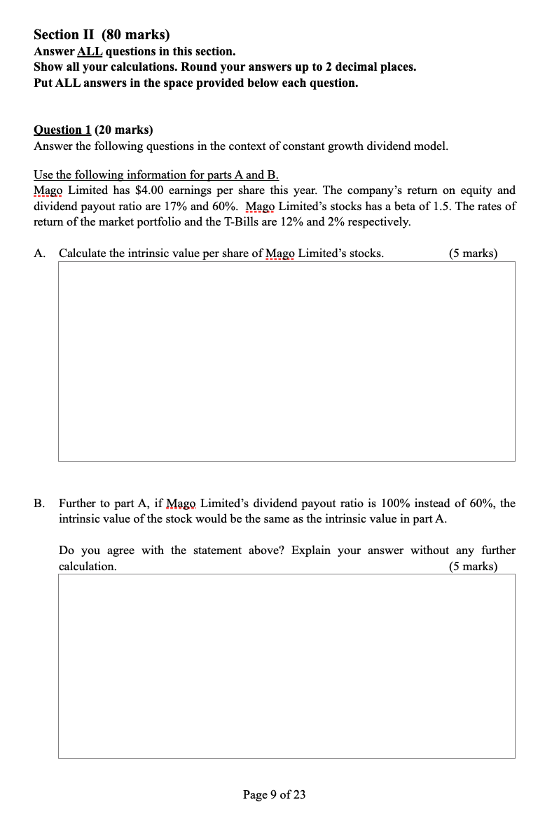 Solved Question 1 (20 marks) Answer the following questions | Chegg.com