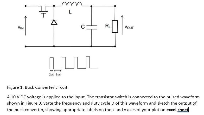 Solved Figure 1. Buck Converter circuit A 10 V DC voltage is | Chegg.com