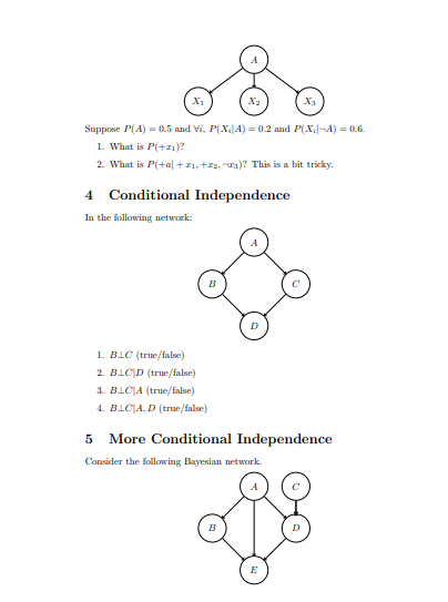 Bayesian Network and Enumeration Consider the | Chegg.com