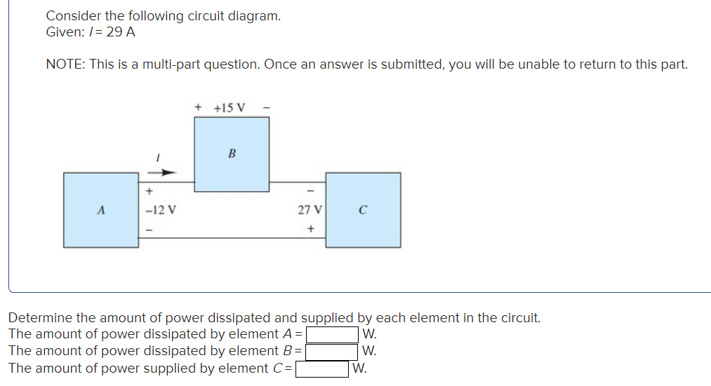 Solved Consider The Following Circuit Diagram Given