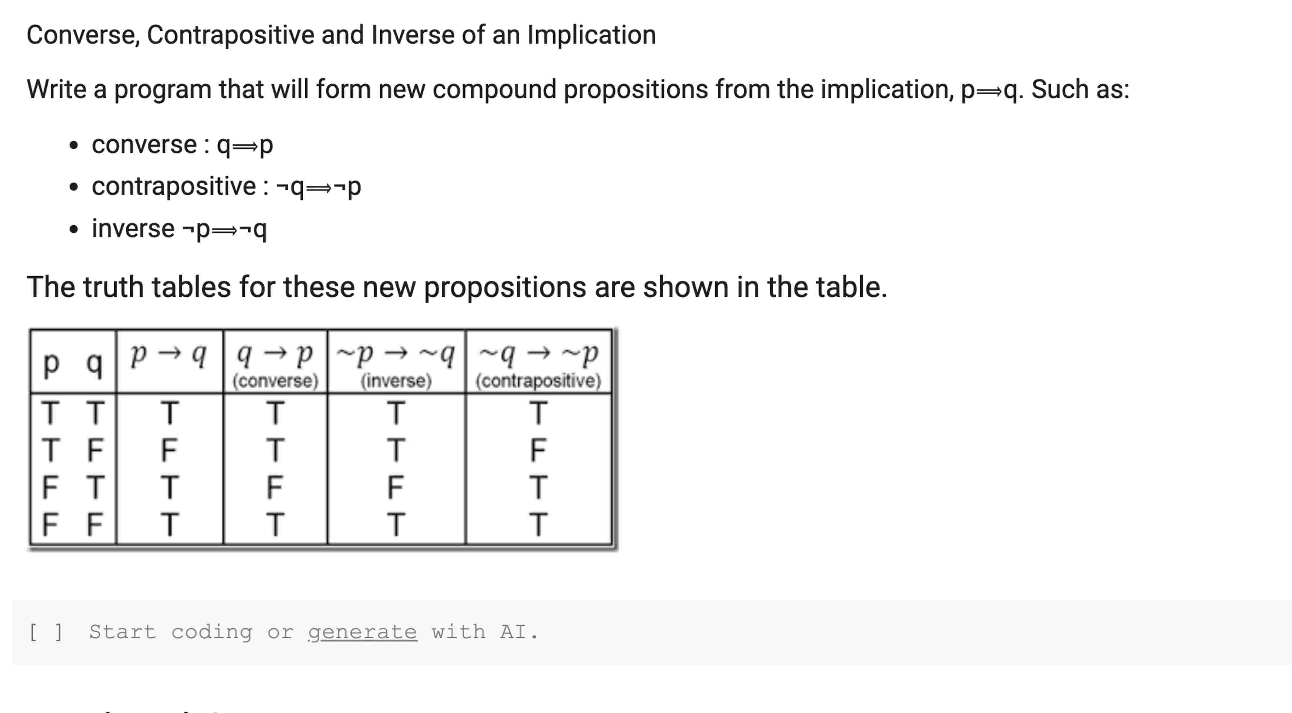 Solved Converse, Contrapositive and Inverse of an | Chegg.com