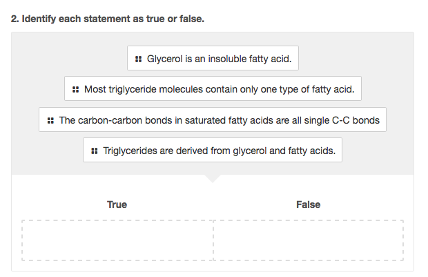 Solved 2. Identify each statement as true or false. Glycerol | Chegg.com