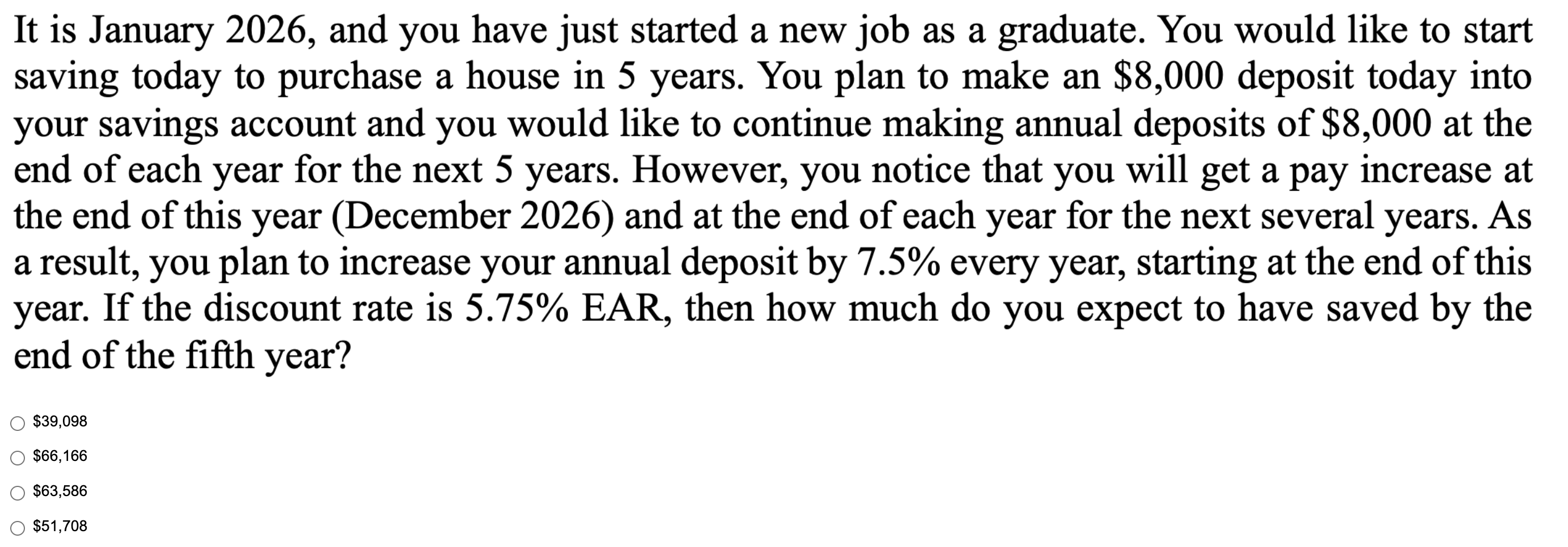 Solved It is January 2026 , and you have just started a new | Chegg.com