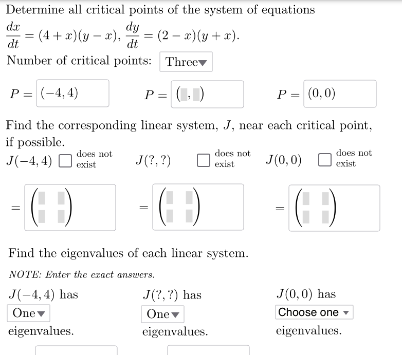 Solved Determine all critical points of the system of | Chegg.com