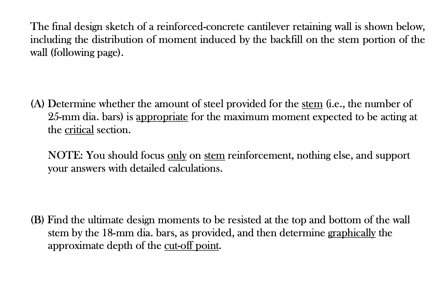 The final design sketch of a reinforced-concrete | Chegg.com
