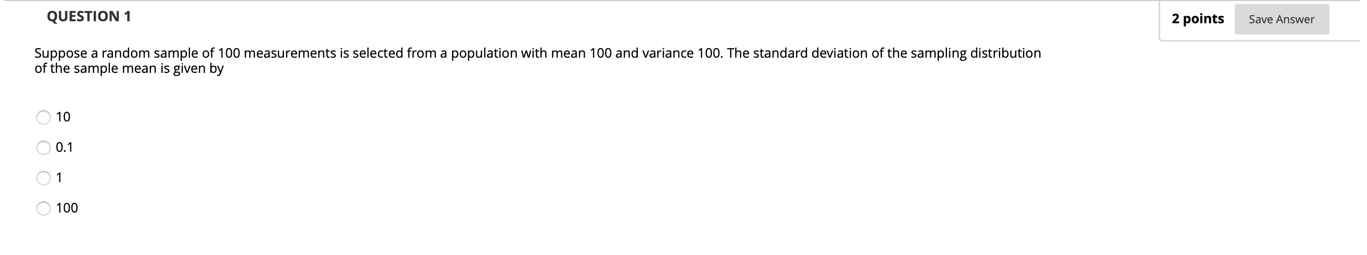 Solved QUESTION 1 2 points Save Answer Suppose a random | Chegg.com