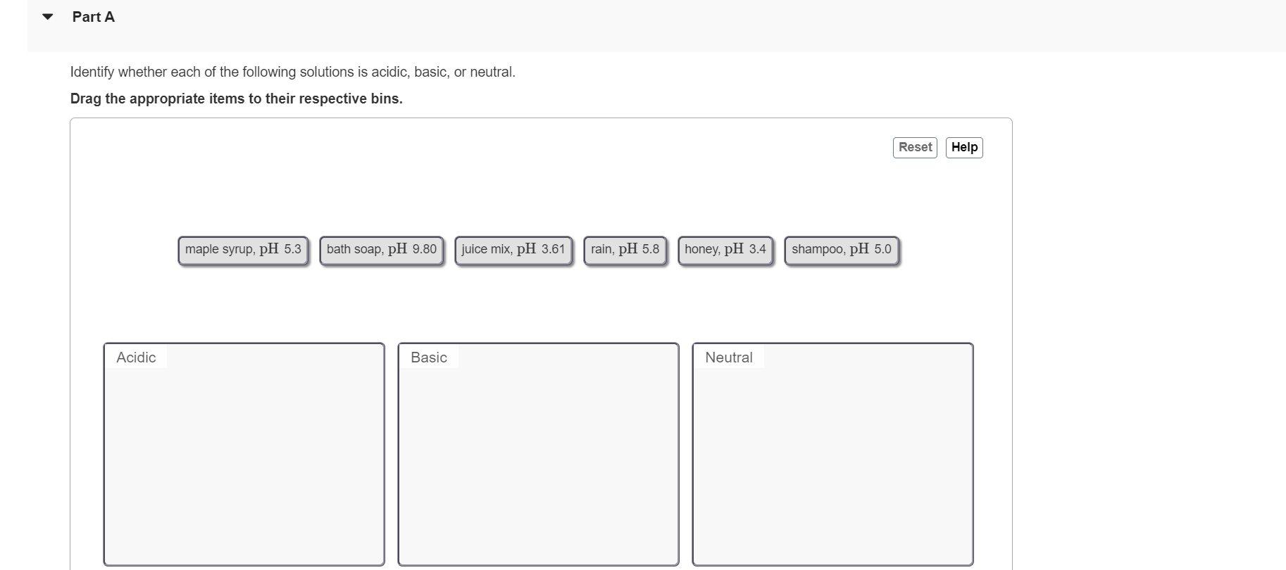 Solved Part A Identify whether each of the following | Chegg.com