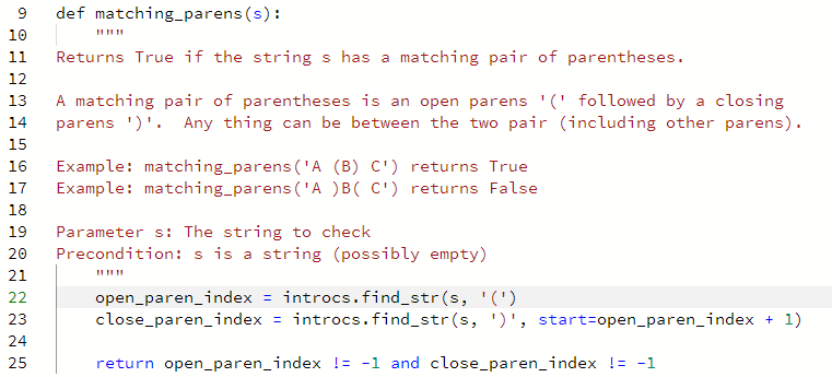Solved 10. Add Asserts to matching_parens Reread the | Chegg.com