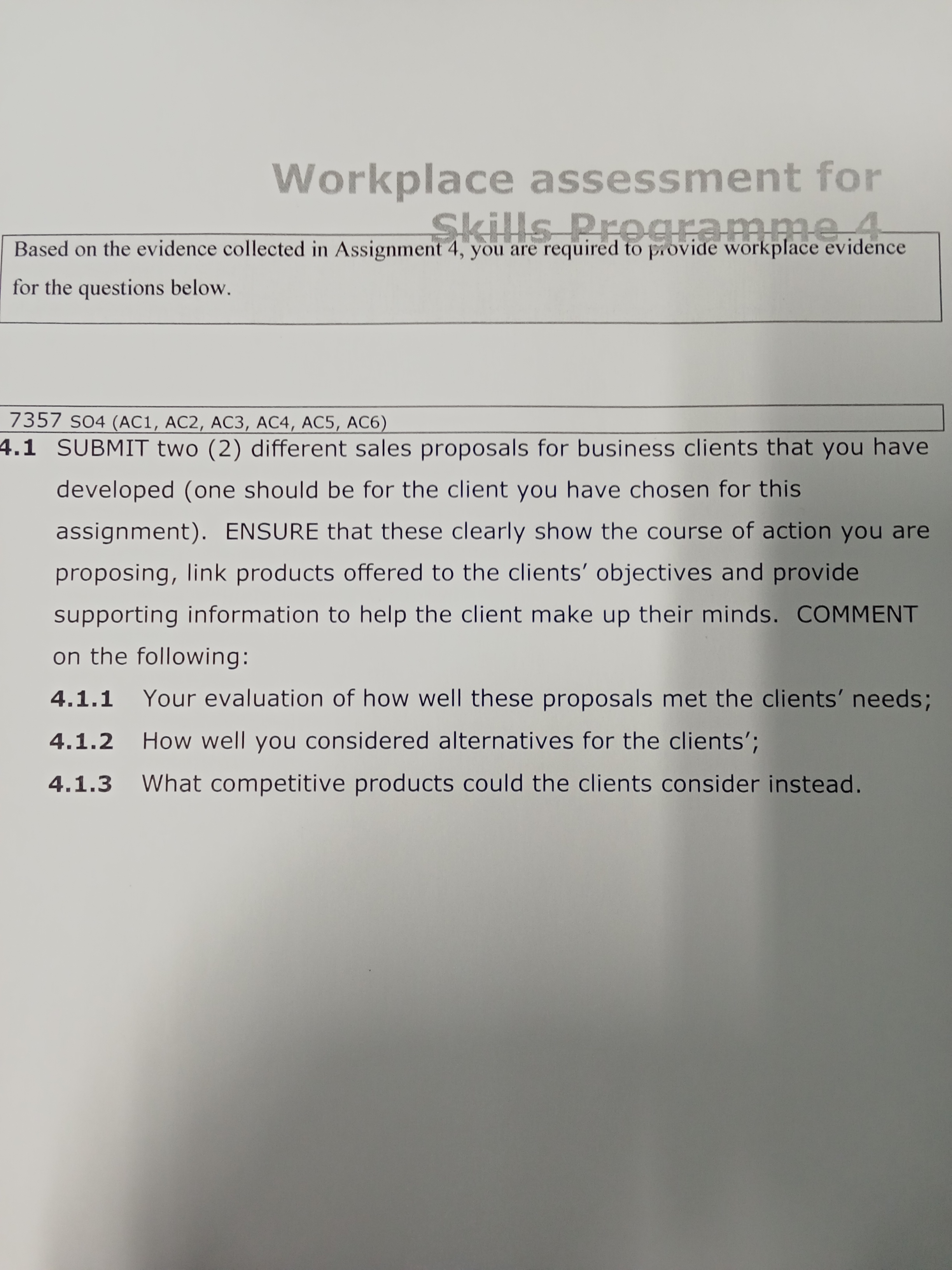 assessing claims and evidence assignment