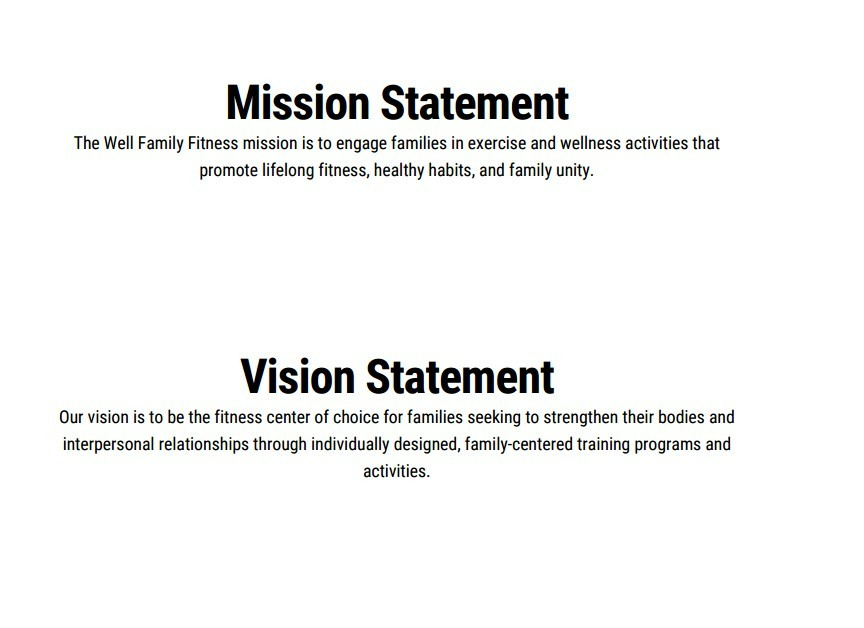 Gym Mission Statement Examples