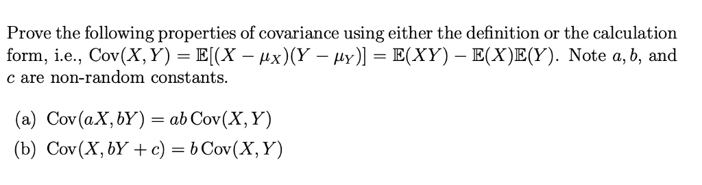 solved-prove-the-following-properties-of-covariance-using-chegg