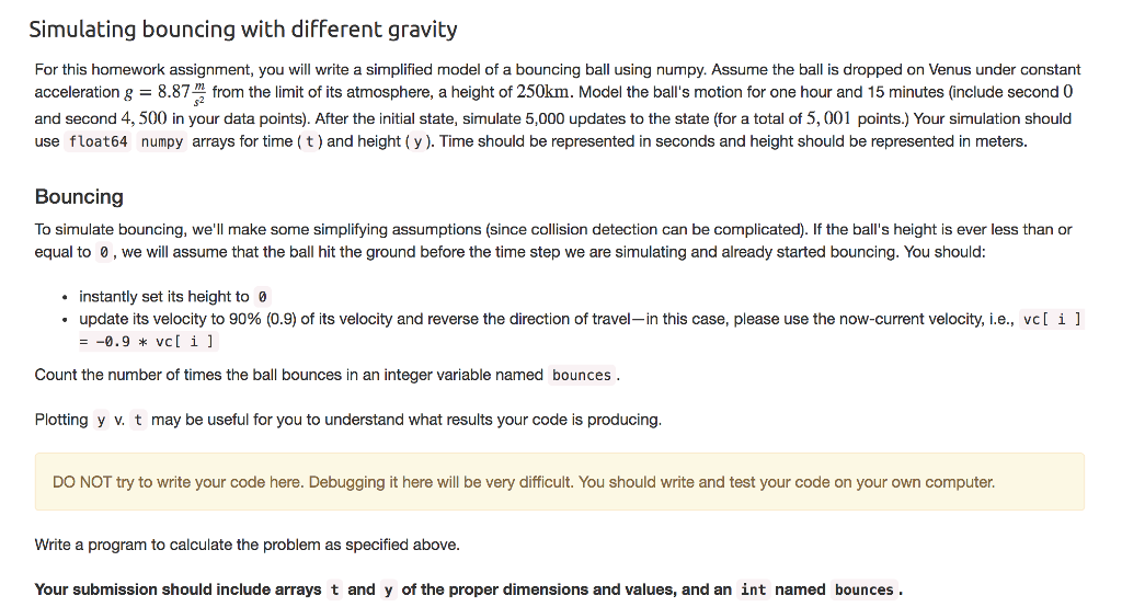 Solved Done in Python: And please make sure that all the | Chegg.com