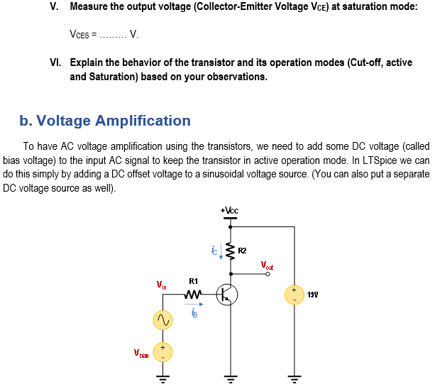 Solved 2. BJT Transistors a. Operation Modes Implement the