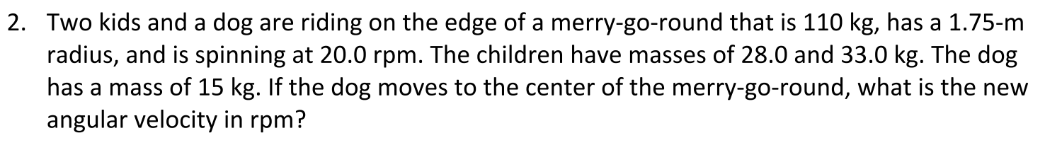 Solved Two kids and a dog are riding on the edge of a | Chegg.com