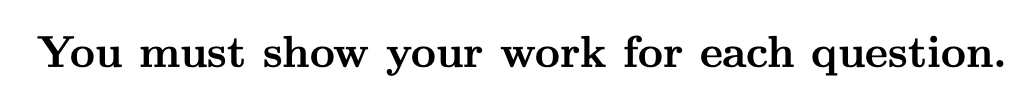 Solved You must show your work for each question.5. Let MC | Chegg.com