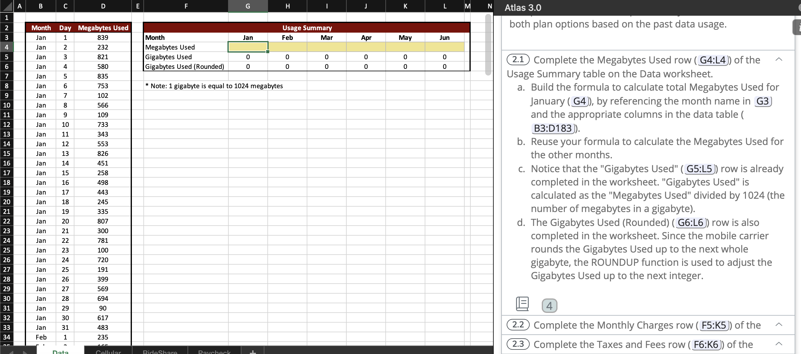 Solved both plan options based on the past data usage. 2.1 Chegg