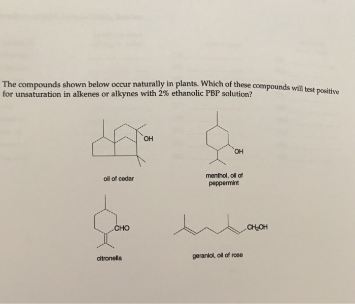 Solved The compounds shown below occur naturally in plants. | Chegg.com