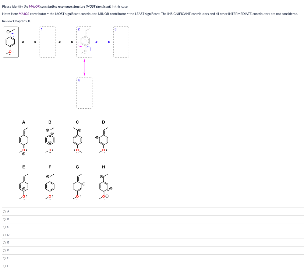 Solved Please Identify The MAJOR Contributing Resonance | Chegg.com