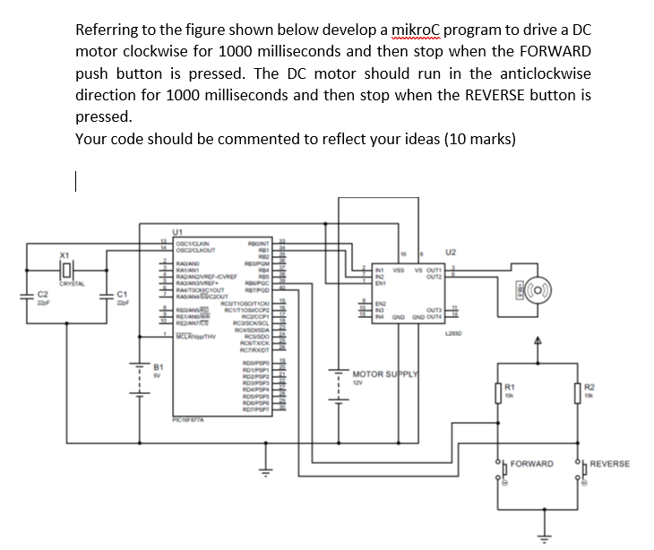 Referring to the figure shown below develop a mikroC | Chegg.com