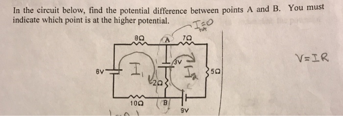 Solved In The Circuit Below, Find The Potential Difference | Chegg.com